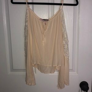 Flowy Shoulder Cut-Out Blouse